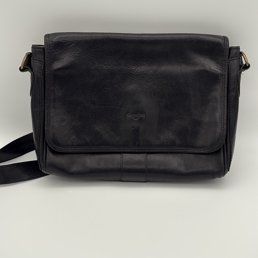 Cappelletti Black Crossbody Messenger Bag